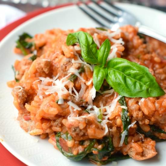 Tomato Sausage Risotto