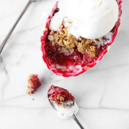 Raspberry Rhubarb Crisp
