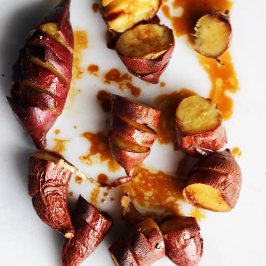 Sesame Soy Mirin-Glazed Korean Yams
