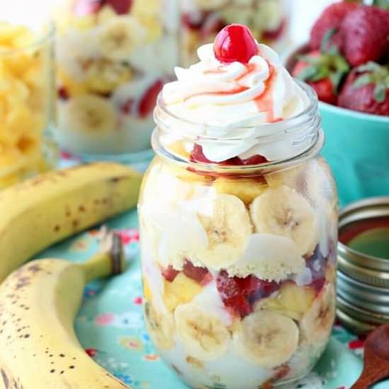 Banana Split Trifles