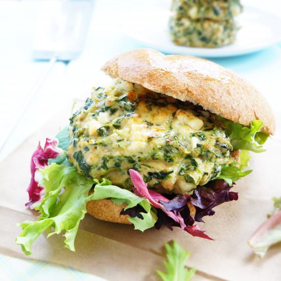 Garlic & Feta Chicken Burger