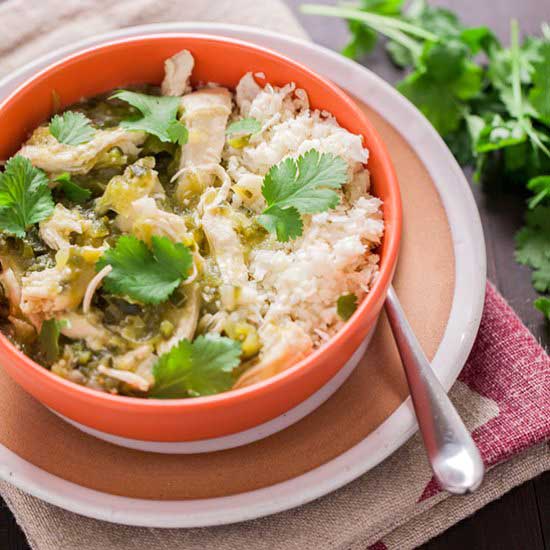 Shredded Chicken & Tomatillo Stew