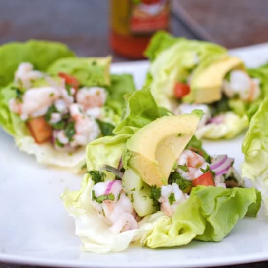 Shrimp Ceviche Lettuce Wraps