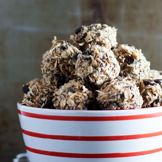 Chocolate and Coconut Granola Bites