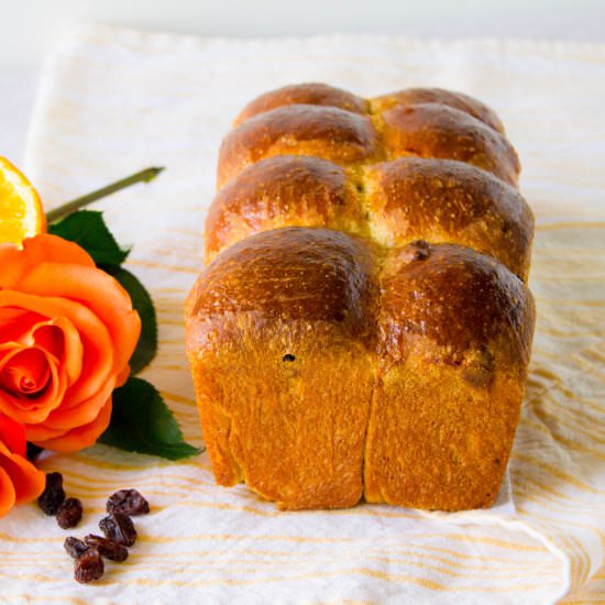 Cinnamon Orange Raisin Brioche