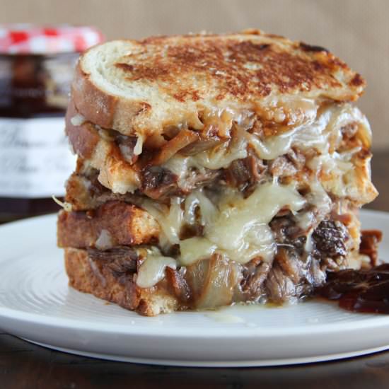 Grilled Cheese & Smoked Pulled Beef
