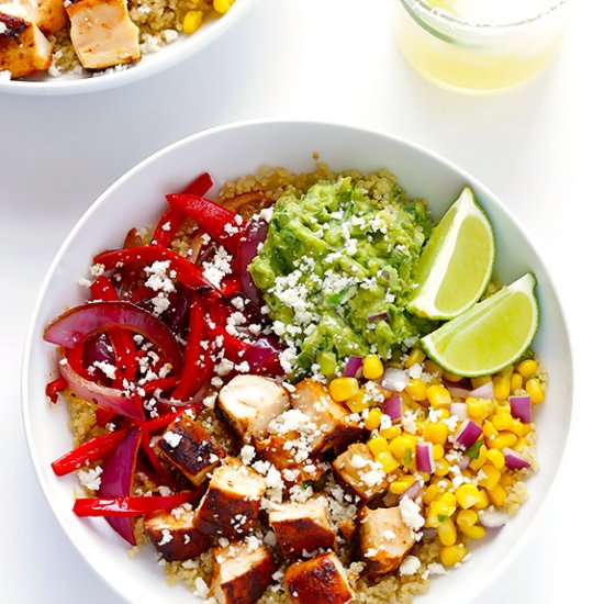 Chicken Quinoa Burrito Bowls