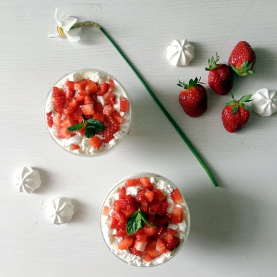 Strawberry Meringue Cups
