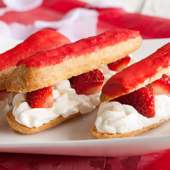 Strawberry Eclairs