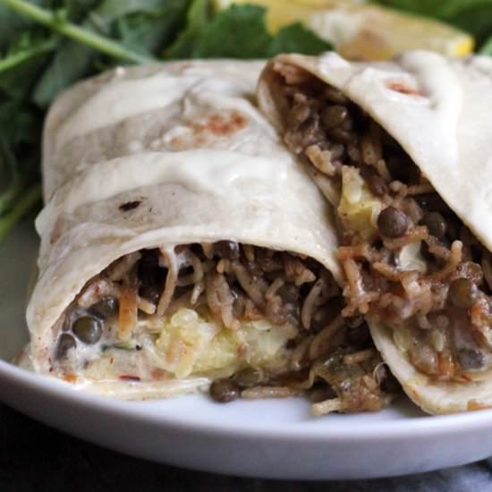 Mujaddara Burritos
