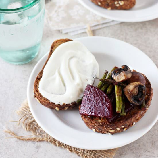 Roasted Spring Veggie Sandwich
