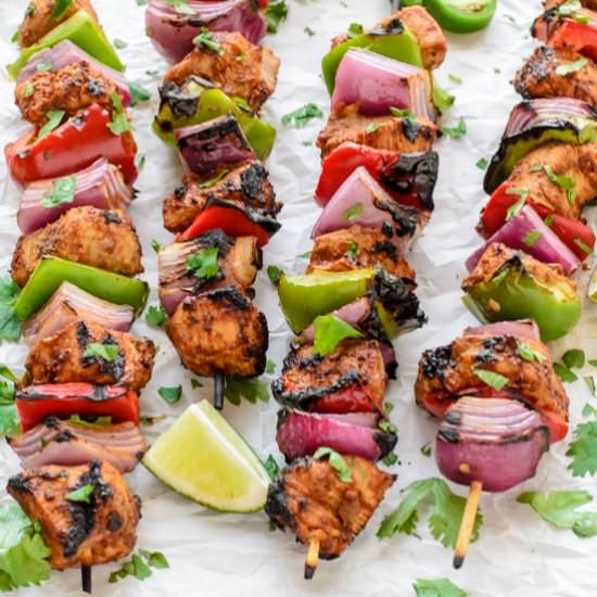 Fajita Chicken Kebabs