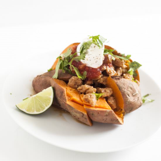 Soy Taco Stuffed Sweet Potato