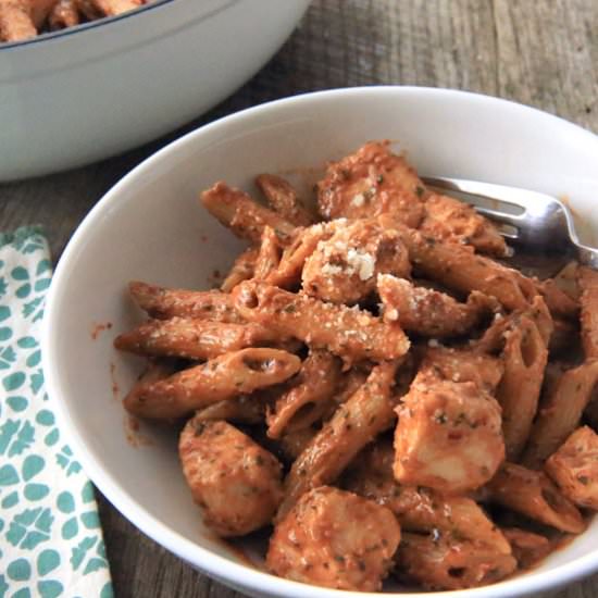 One-Pan Chicken with Pesto