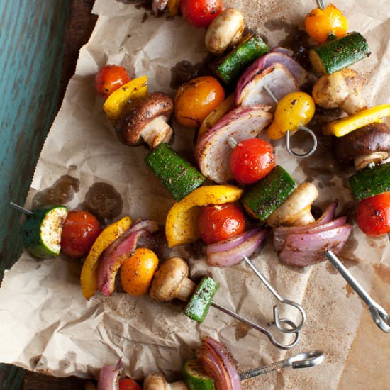 Jamaican Jerk Vegetable Skewers