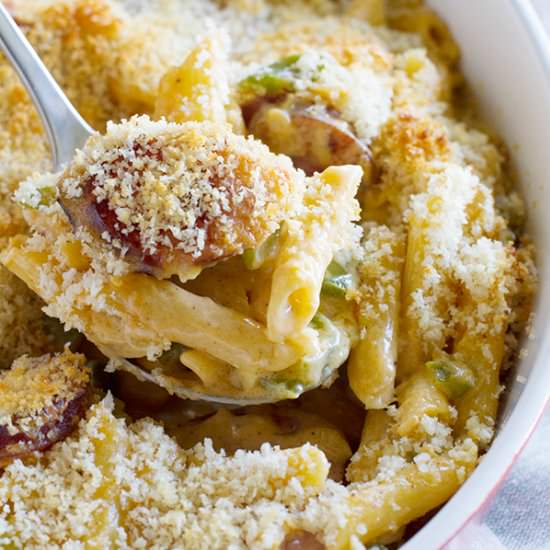 Cheesy Baked Cajun Pasta