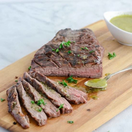 Steak with Sicilian Herb Sauce