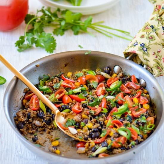 Skillet Quinoa and Beans