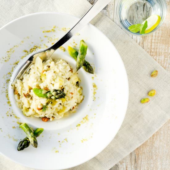 Asparagus risotto
