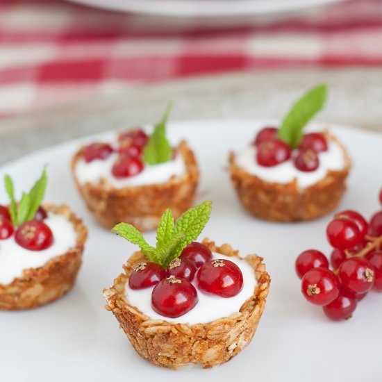 Homemade muesli cups