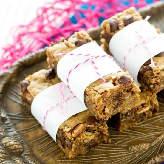 Choc Chip Butterscotch Cookie Bars