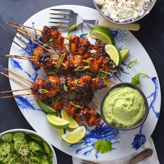 Spicy Asian Chicken Skewers