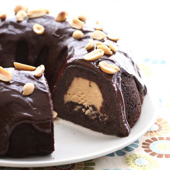 Chocolate Peanut Butter Bundt Cake