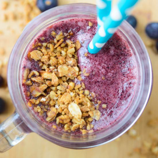 Banana Blueberry Pomegranate Shake