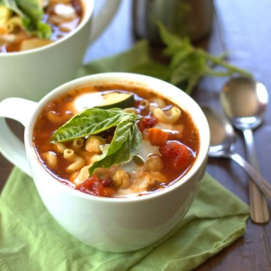 Vegan Minestrone with Cashew Cream