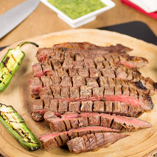 Grilled Flank Steak with Chimichurri