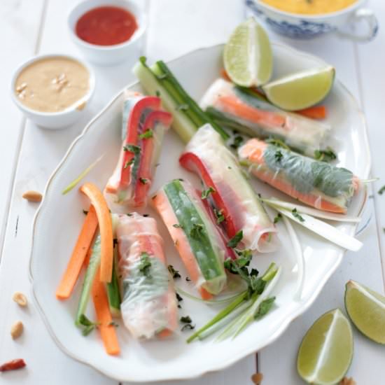 Vietnamese Spring Rolls with Mango
