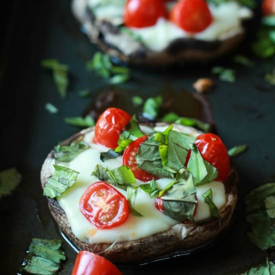 Mini Portobello Margherita Pizza