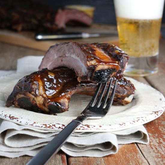 BBQ Beef Ribs with Spicy Pineapple