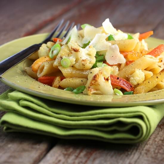 Cauliflower Penne with Raisins
