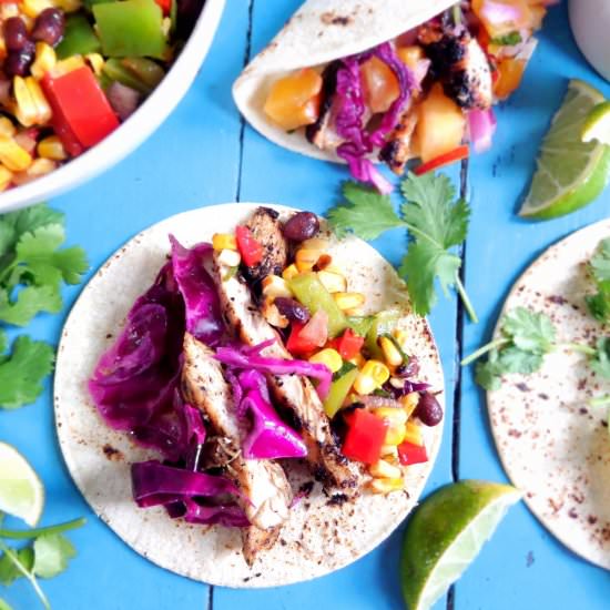 Blackened Chicken Taco~Sassy Salsas