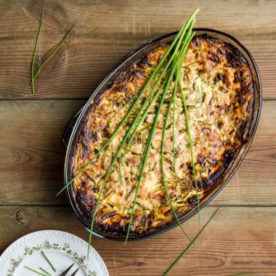 Tuna and Chives Clafoutis