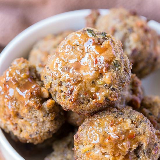 Vegan Sweet and Spicy Meatballs