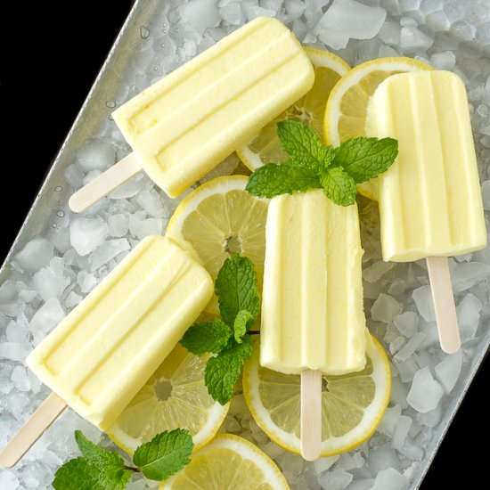 Limoncello Pudding Popsicles