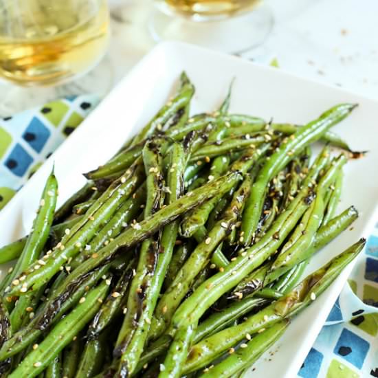Blistered Teriyaki-Ginger Green Bens