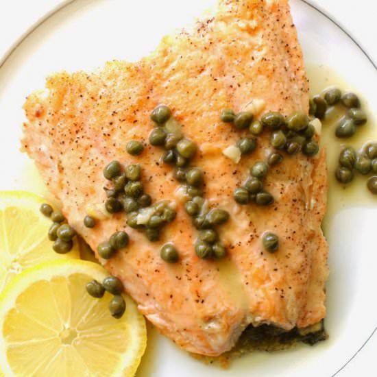Crispy Skin Salmon Piccata