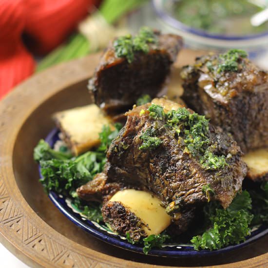 Chimichurri Braised Short-Ribs