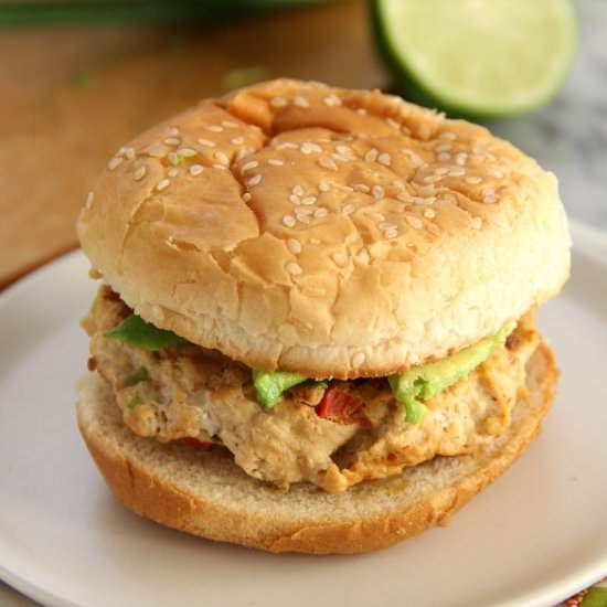 Chili Lime Chicken Burgers