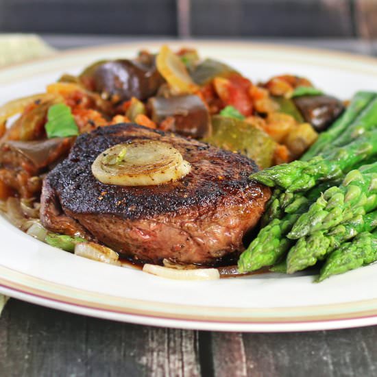 Beef Tenderloin with Ratatouille