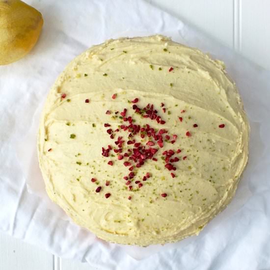 Vanilla and Raspberry Birthday Cake