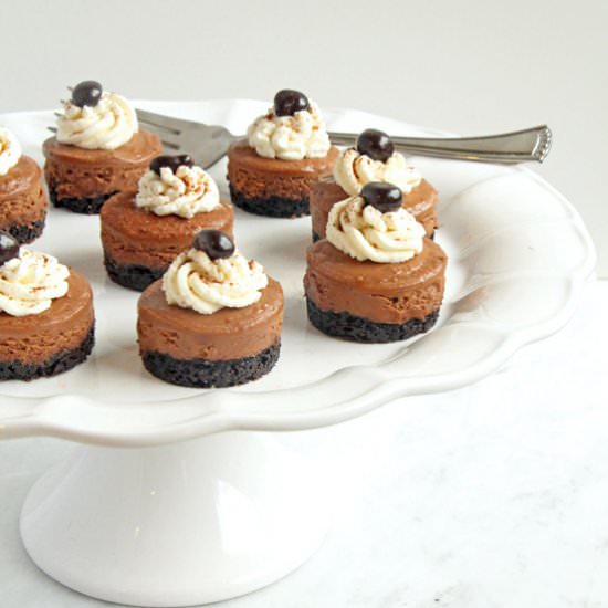 Mini Mocha Cheesecakes