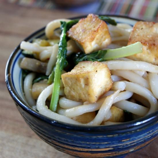 Crispy Tofu Noodle Stir-fry