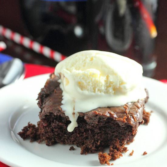 Double Fudge Chocolate Pepsi Cake