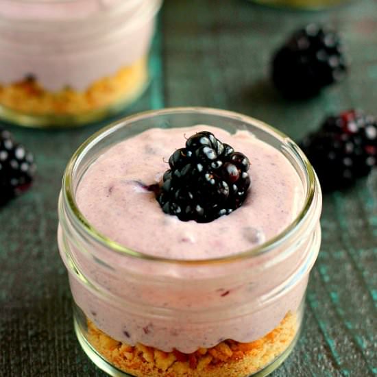 No-Bake Blackberry Cheesecake