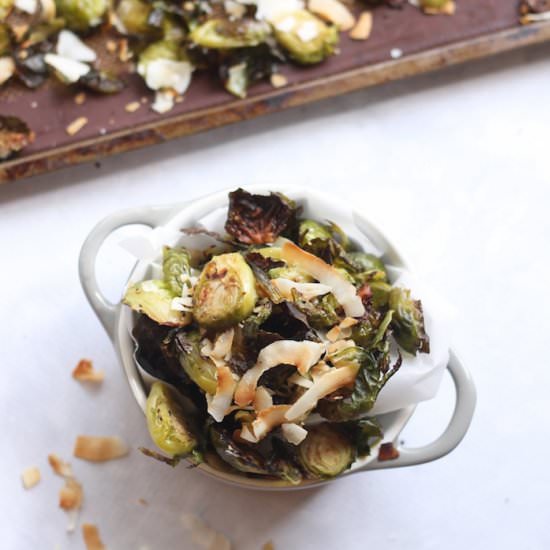 Toasted Coconut Brussels Sprouts