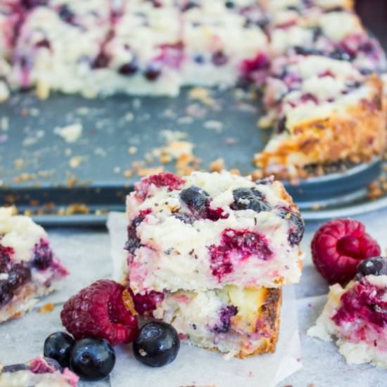 Berry Citrus Poppy Seed Bars